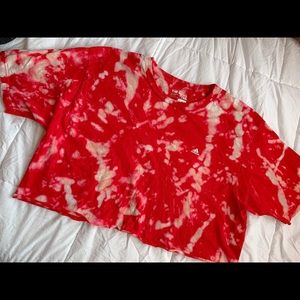 Adidas tie dye crop top
